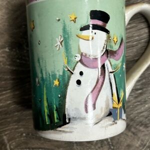 Snowman Mug with Scarf and Hat